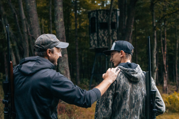 Father and son hunting