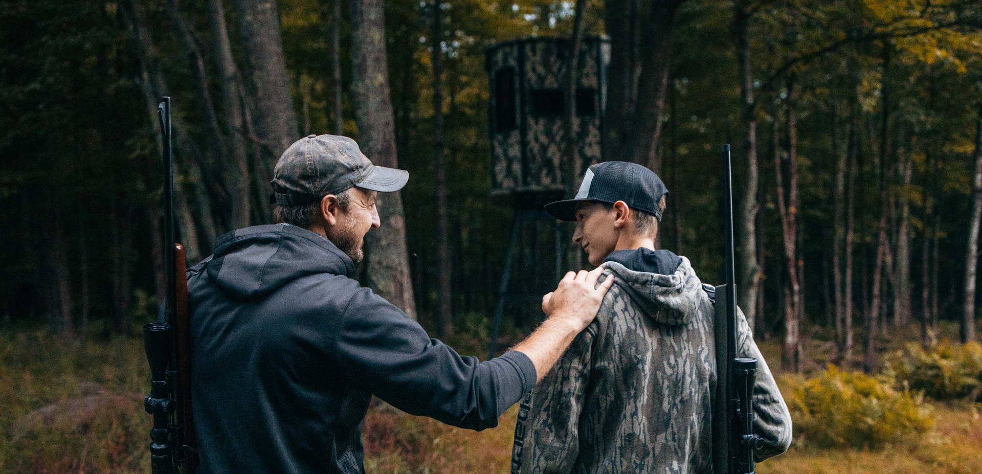 Father and son hunting